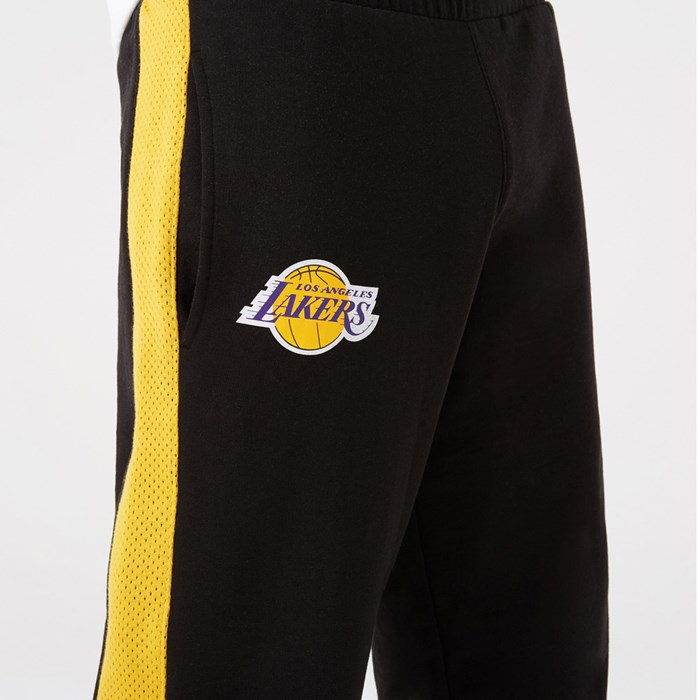 LA Lakers NBA Team Logo Stripe Miesten Joggers Mustat - New Era Vaatteet Tukkukauppa FI-983170